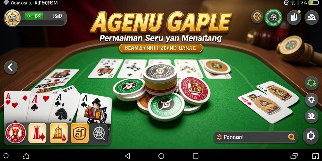 Tampilan gameplay AGENJITU yang seru saat bermain Gaple.
