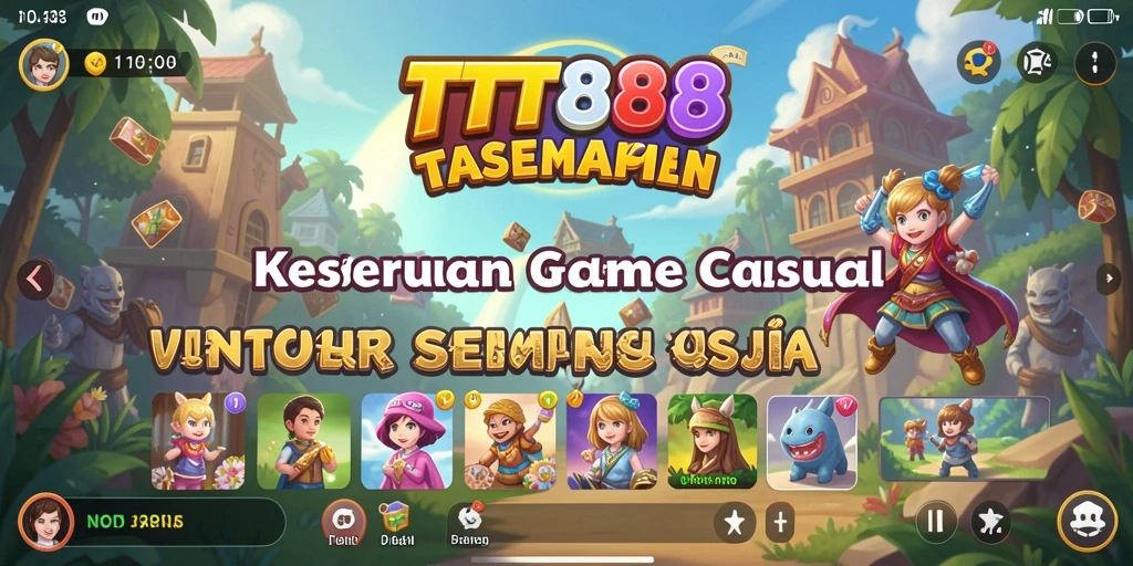 Screenshot utama TTT888 menampilkan gameplay yang penuh warna dan tantangan.