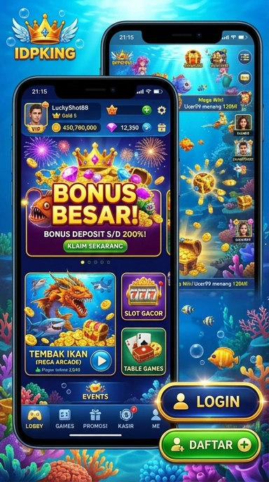 Tampilan antarmuka aplikasi idpking yang intuitif dan mudah digunakan.